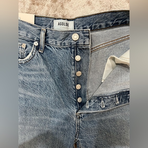 AGOLDE Riley High Rise Straight Crop in
Blur from Revolve - Picture 10 of 12